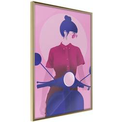 Arkiio Affisch Girl on Scooter [Poster] 20x30 Poster